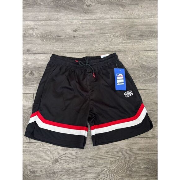 NBA Other - NBA Black Basketball Shorts with Blue Tag and Red Accents